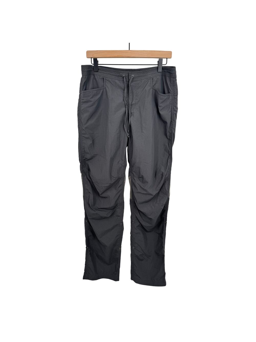 Exofficio pants womens 8 100% nylon adjustable vented hiking outdoor trail gray